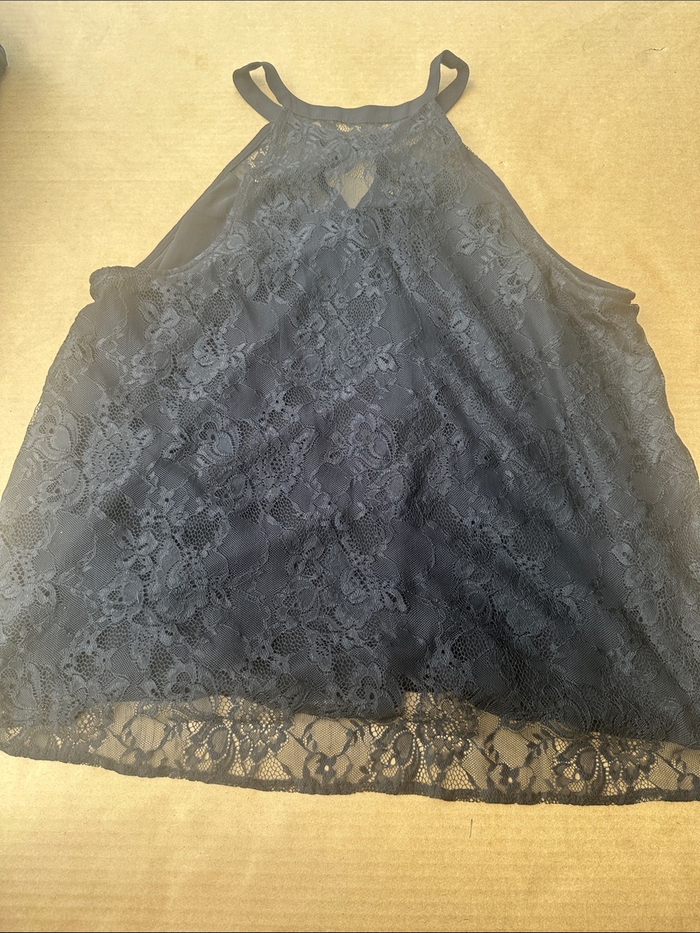torrid Black Lace High-Neck Halter Tank